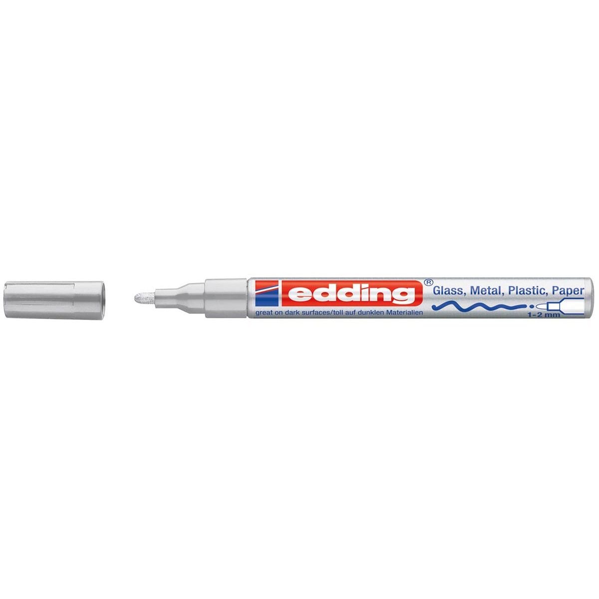 Edding - glanslakmarker e-751 CR zilver