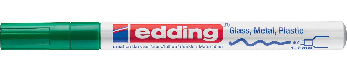 Edding - pennarello a vernice lucida e-751, verde