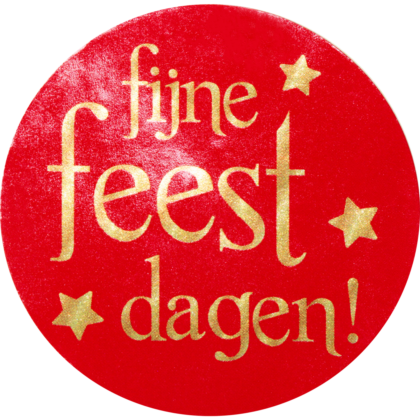 Klika - Etiket | Cadeauetiket | papier | Fijne Feestdagen | ∅45mm | rood/goud | rol à 500 stuks