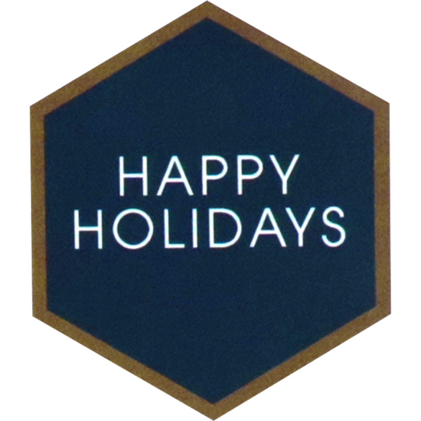 Klika - Label | paper | Happy Holidays Hexagon | 46x40mm | blue/white | roll of 500 pieces