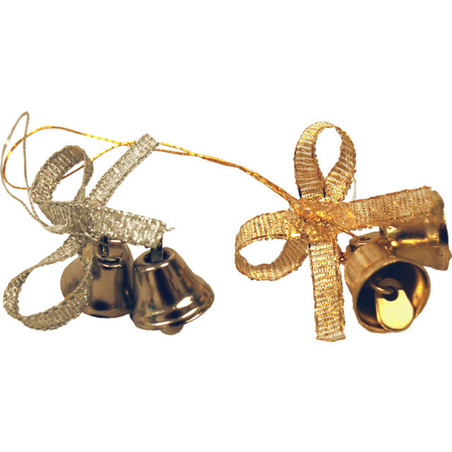 Klika - Campana di Natale | con fiocco e corda | PP | argento | 100 pezzi