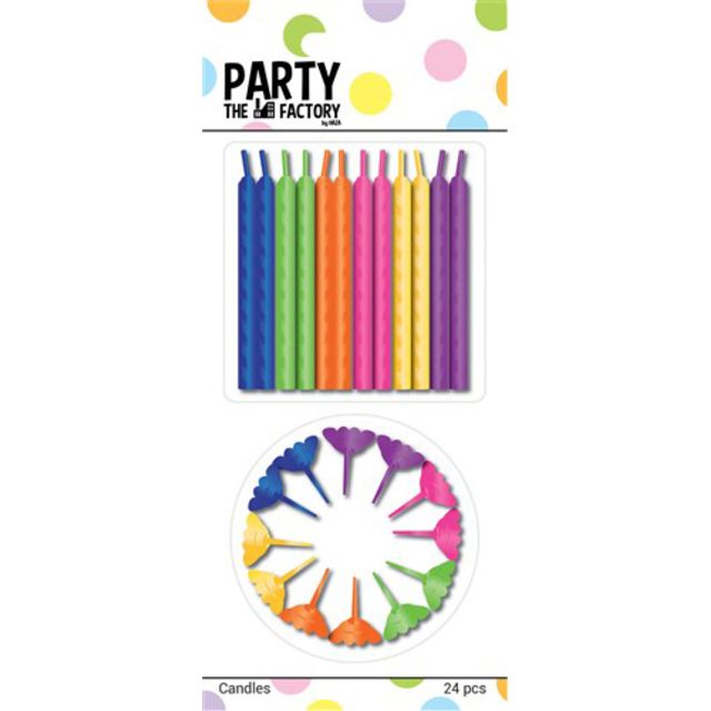 Haza - Candele di compleanno 24 pezzi
