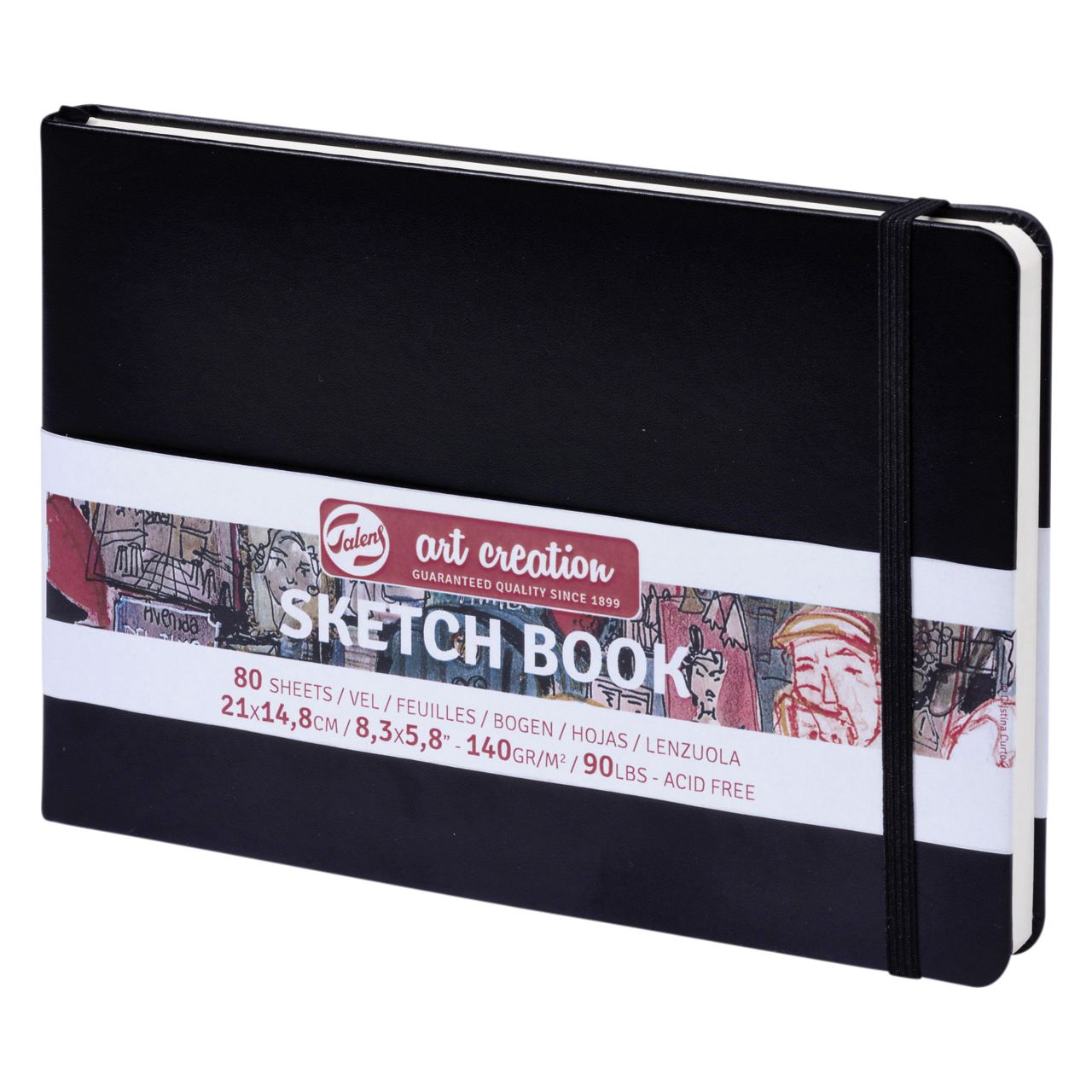 Talens Art Creation - Schetsboek art creation zwart 21x15 cm | 5 stuks
