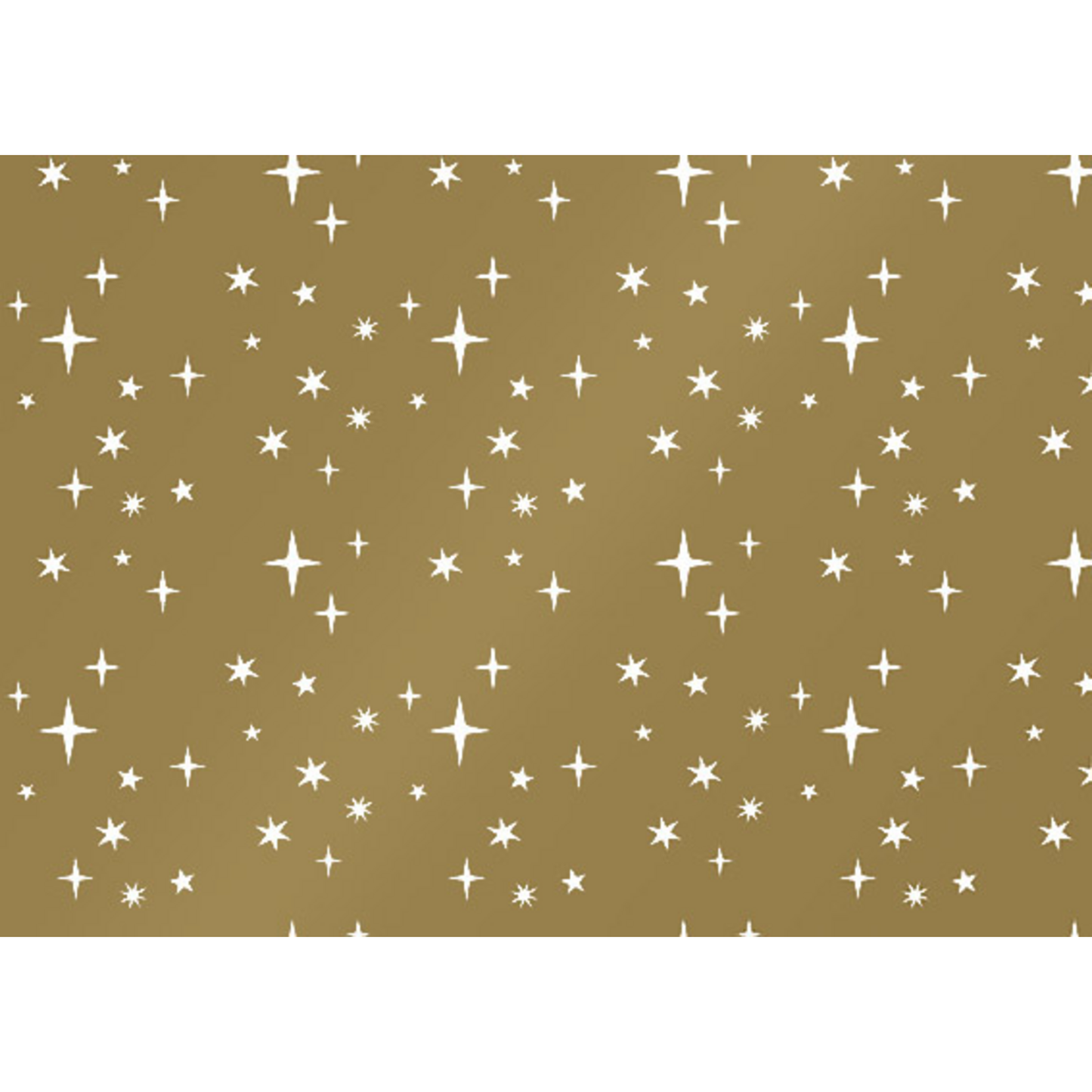 Klika - Cadeaupapier | 50cm | 200m | 80gr/m² | Sterren | goud/wit | rol à ca. 200 meter