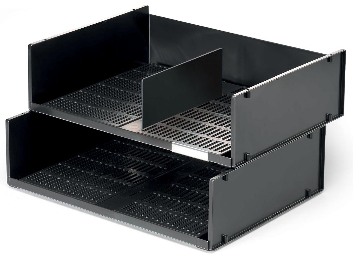 Durevole: vassoio per lettere adatto per piedi A3 o 2 x A4 nero