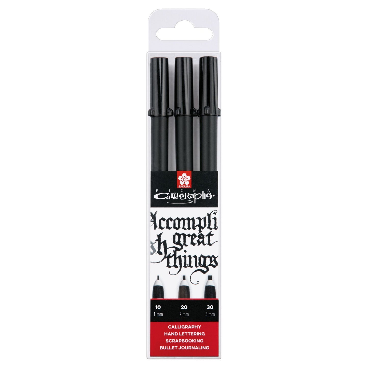 Sakura - Kalligraphiestift Calligrapher 3er-Set schwarz