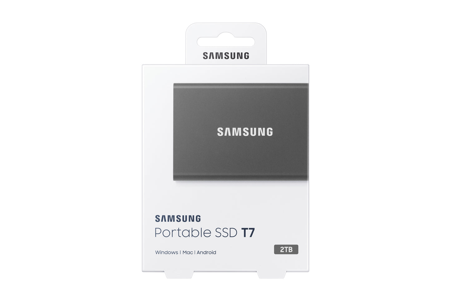 Samsung - Portable SSD T7 2 TB USB Type-C 3.2 Gen 2 (3.1 Gen 2) Grijs