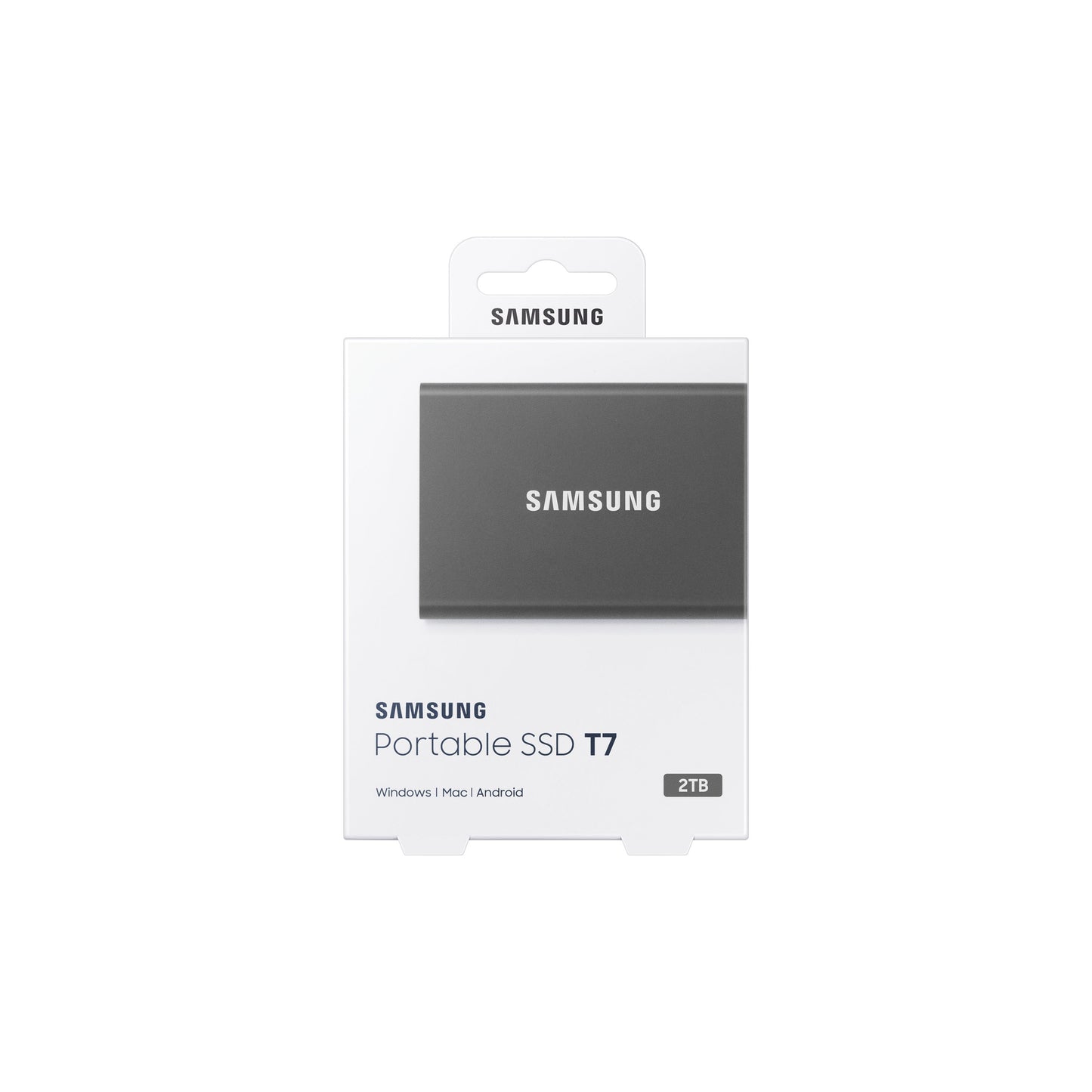 Samsung - Portable SSD T7 2 TB USB Type-C 3.2 Gen 2 (3.1 Gen 2) Grijs