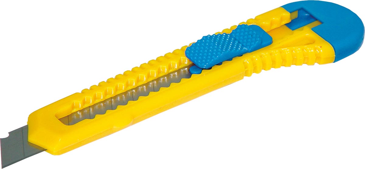 Produits de bureau - cutter de bureau, 18 mm, bleu/jaune