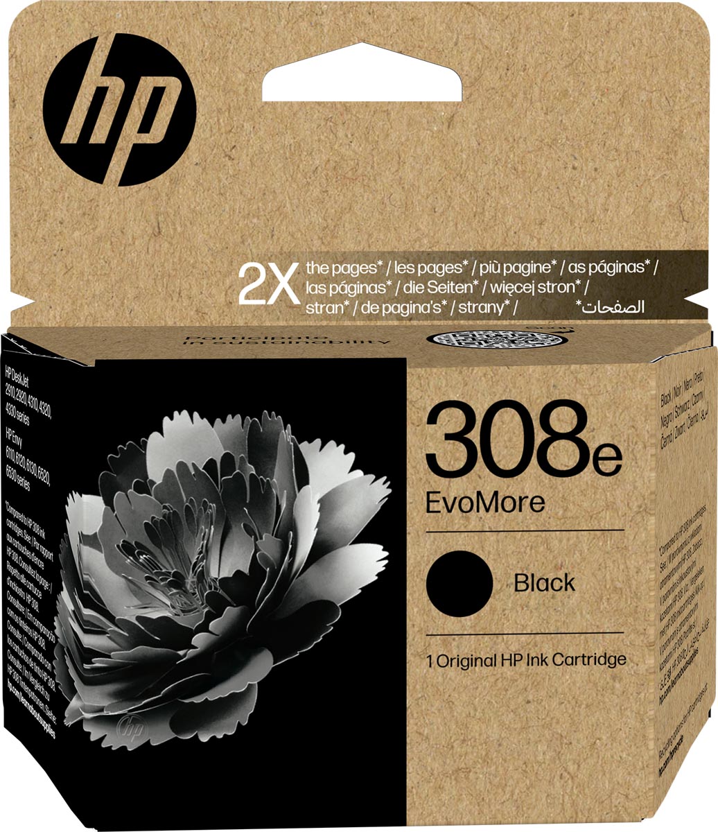HP - inktcartridge 308e, 320 pagina's, OEM 7FP22UE, zwart