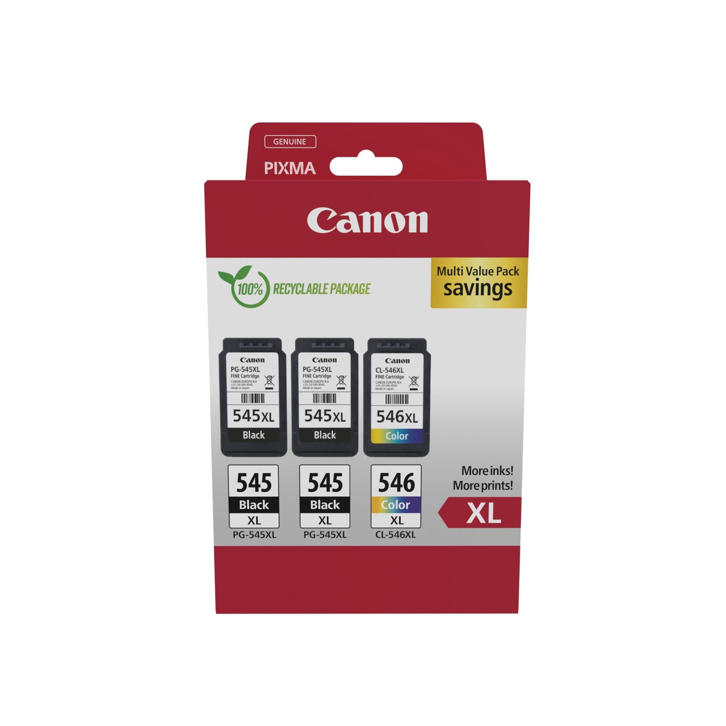 Canon - ink cartridge 2 x PG-545XL + 1 x CL-546XL, 300 - 400 pages, OEM 8286B013, 4 colors