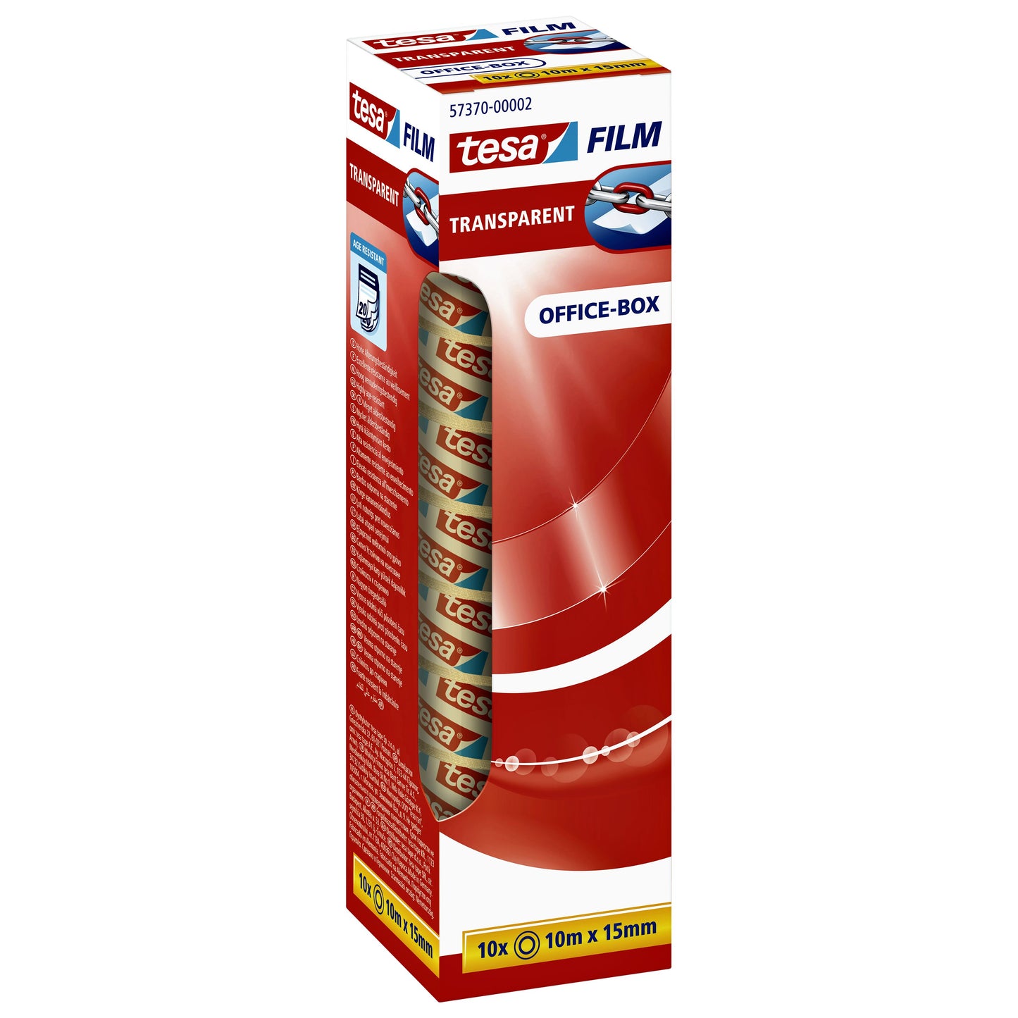 Tesa - Adhesive tape film® 10mx15mm transparent 10 rolls,