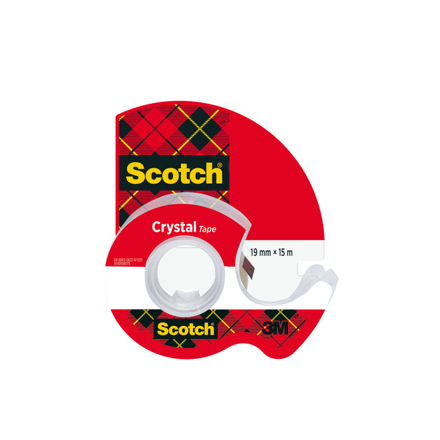 Scotch - Plakband crystal 600 19mmx15m tr + handdisp