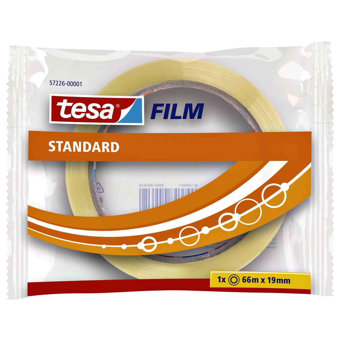Tesa - Cinta adhesiva film® Estándar 66mx19mm transparente | 8 piezas