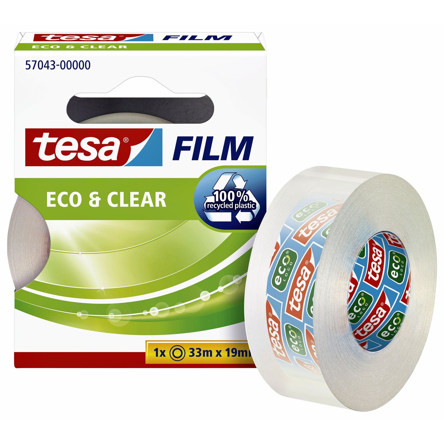 Tesa - Cinta adhesiva film® Eco Clear 33mx19mm transparente