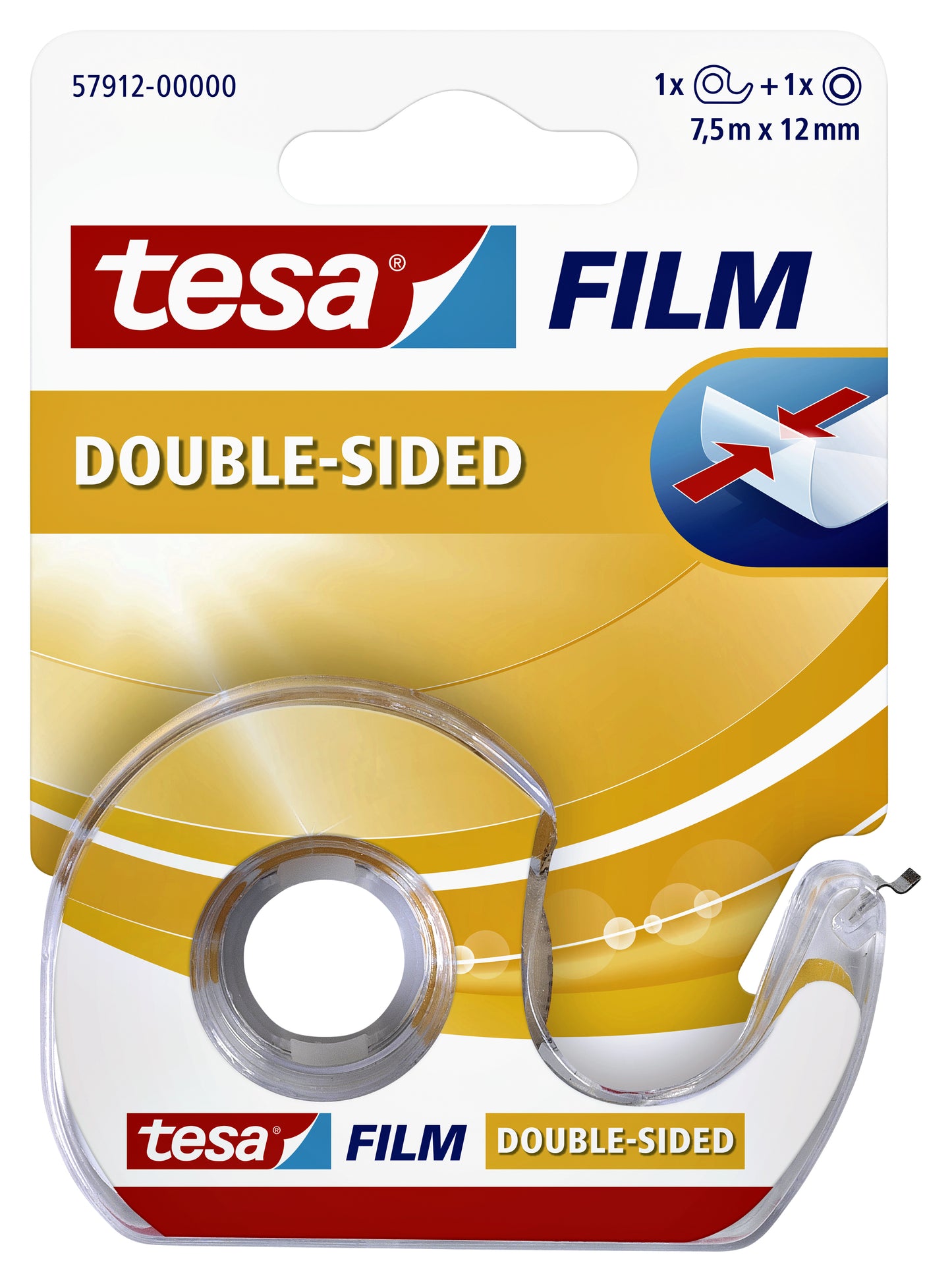 Tesa - e film® doble cara 12mmx7,5m transparente con dosificador | 10 piezas