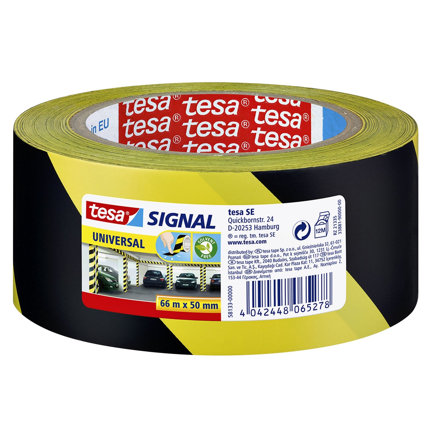 Tesa - Warning and marking ® Signal Universal 66mx50mm yellow/black