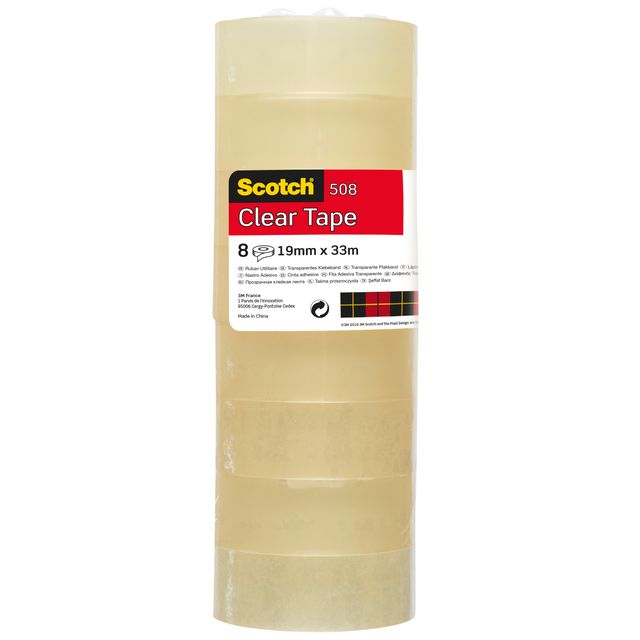 Scotch - Plakband 508 19mmx33m transparant