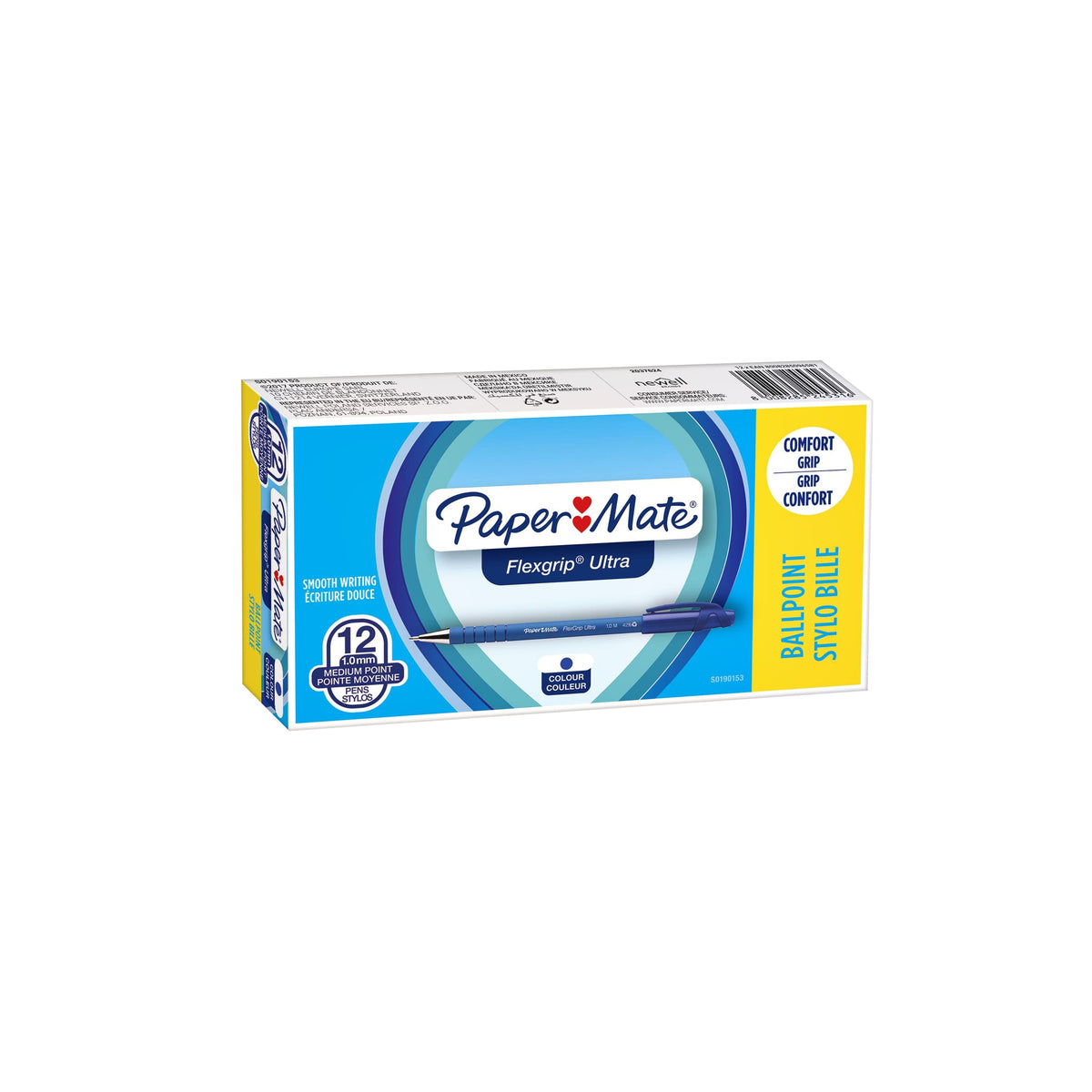 Paper Mate - Balpen papermate flexgrip ultra stick m blauw | 12 stuks