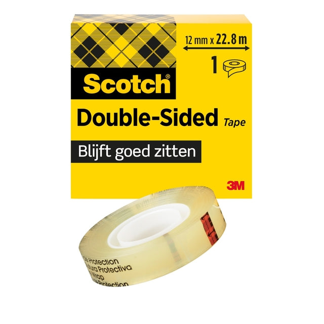 Scotch - Plakband 665 12mmx22.8m dubbelzijdig | 12 stuks