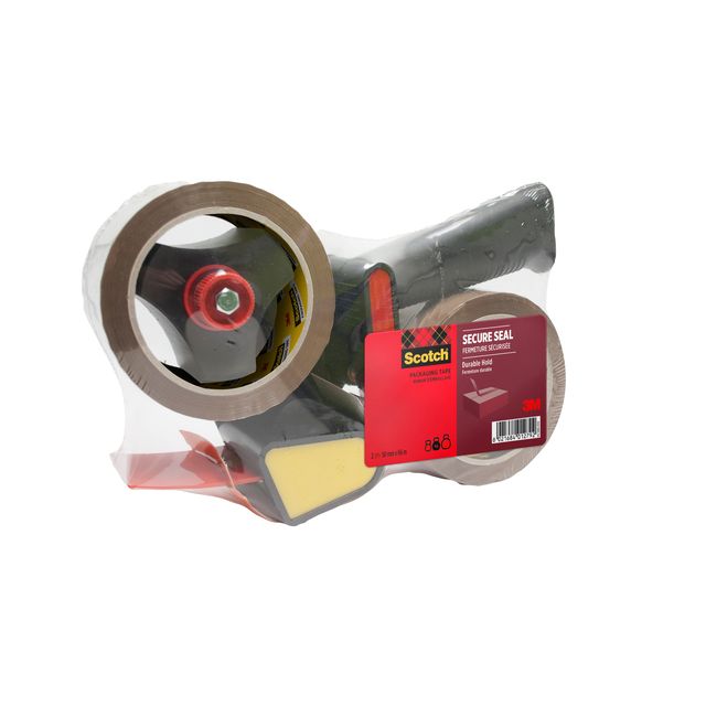 Scotch - Verpakkingse dispenser met 2 rollen Secure seal e 50mmx66m bruin