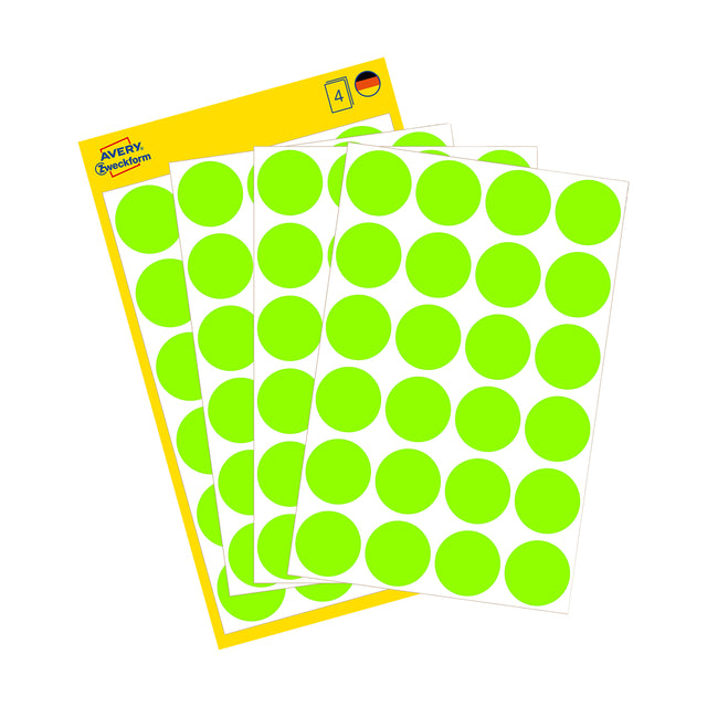 Avery Zweckform - Label Zweckform 3174 round 18mm light green 96 labels | 10 pieces