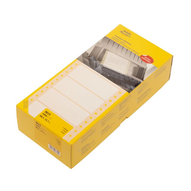 Avery Zweckform - Etikett Zweckform 3615 88,9x35,7mm 1-bahnig weiß 4000 Stück