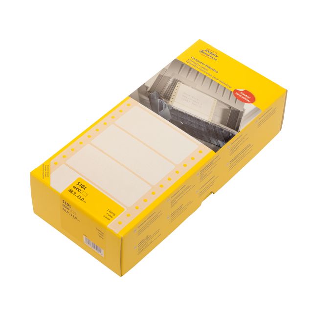 Avery Zweckform - Étiquette Zweckform 5101 88,9x23mm 1 voie blanc 6000 pièces