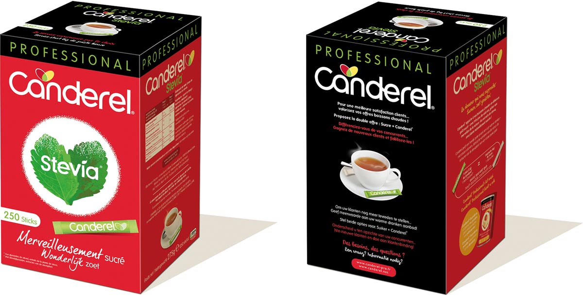 Canderel - Stevia 250 bastoncini, bastoncino da 250 X 1,1 gr