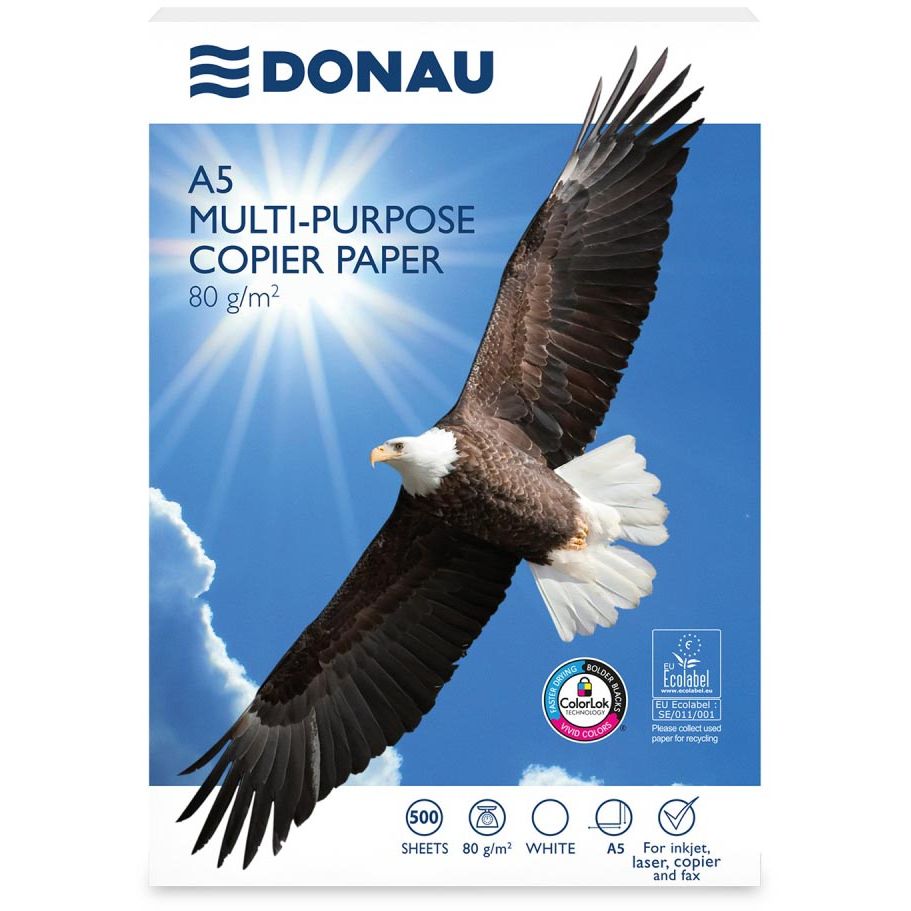 DONAU - Druckpapier ft A5, 80 g, Packung à 500 Blatt