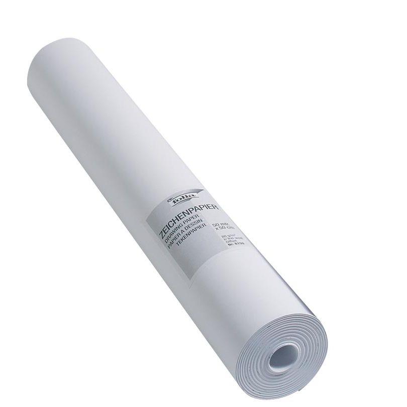 Folia - drawing paper, 80 g, ft 50 cm x 50 m, wood-free paper, on roll