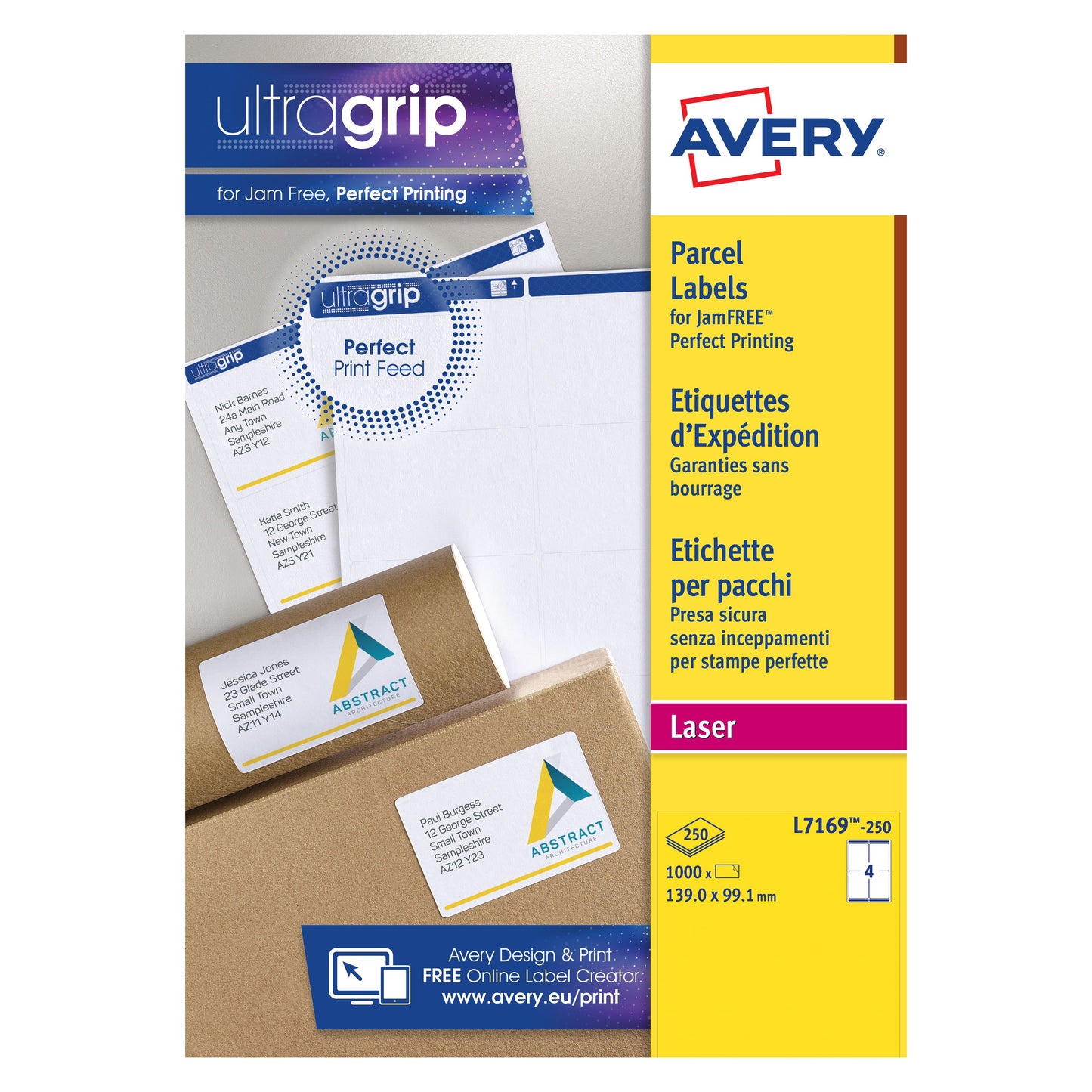 Avery - Label L7169-250 99,1x139mm bianco 1000 etichette