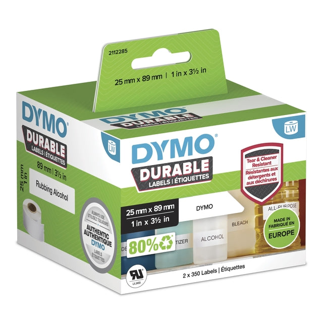 DYMO - Etichettatrice per etichette industriale 25x89 2 pz bianco