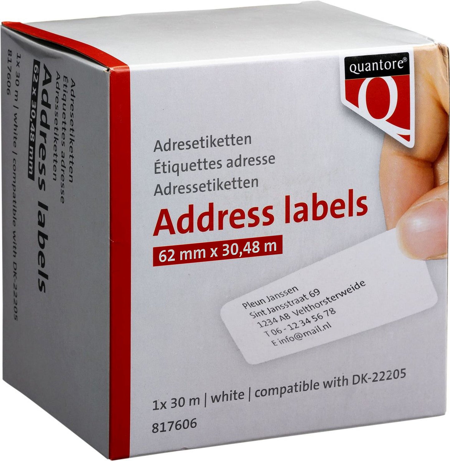 Quantore - Label etiket dk-22205 62mmx30.48m wt