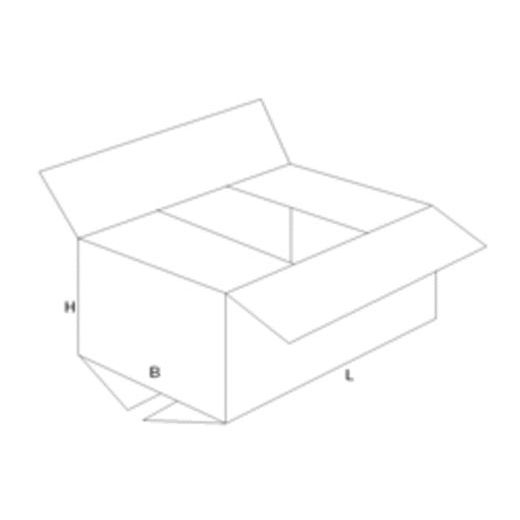 Klika - Shipping box, single wave, 3 mm, brown, ft 350 x 350 x 250 mm