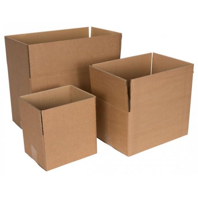 Klika - Caja de envío, onda única, 3 mm, marrón, pies 400 x 300 x 300 mm