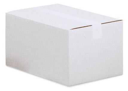 Klika - Caja de envío, onda única, 3 mm, blanco, pies 370 x 250 x 145 mm
