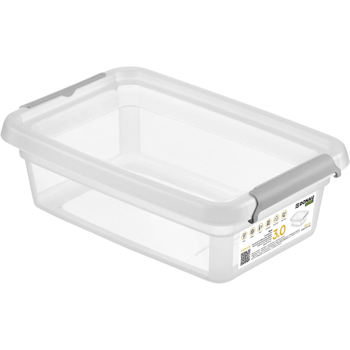 DONAU HOME - opbergdoos, 3 liter, transparant