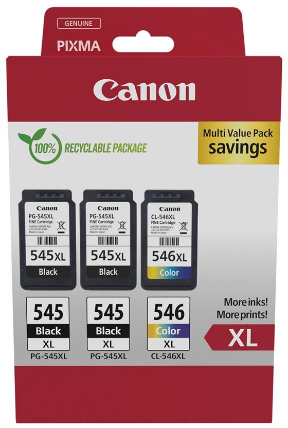 Canon - cartuccia d'inchiostro 2 x PG-545XL + 1 x CL-546XL, 300 - 400 pagine, OEM 8286B013, 4 colori