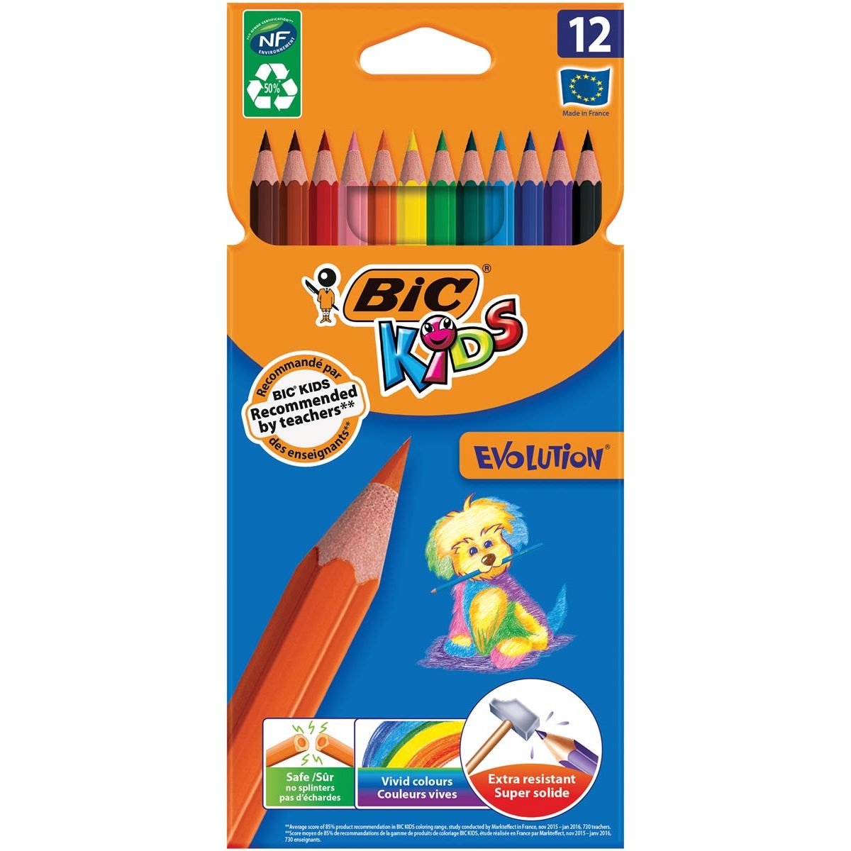 BIC - Kids kleurpotlood Ecolutions Evolution, doos van 12 stuks