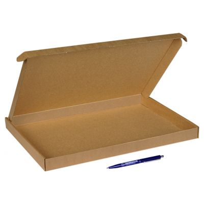 Klika - Letterbox box A4+ with flap 370x260x28mm brown 50 pieces