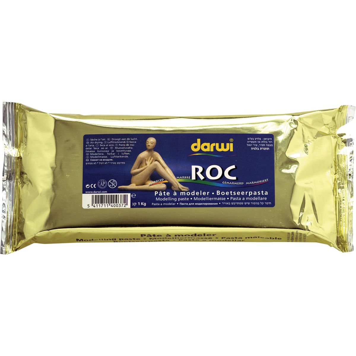 Darwi - pâte à modeler Roc, paquet de 1 kg (haute qualité)