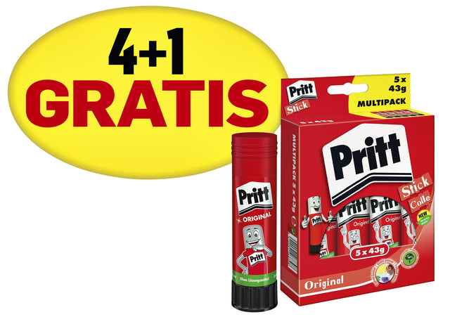 Pritt - Lijmstift stick original 43gr promo 4+1 | 12 stuks