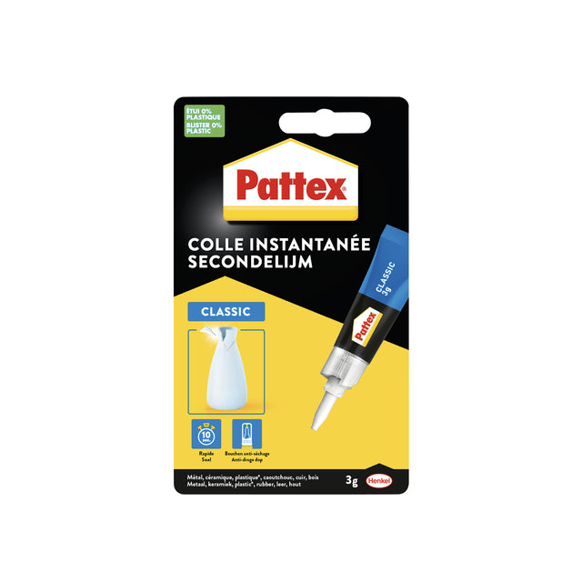 Pattex - Secondelijm Classic tube 3gram op blister