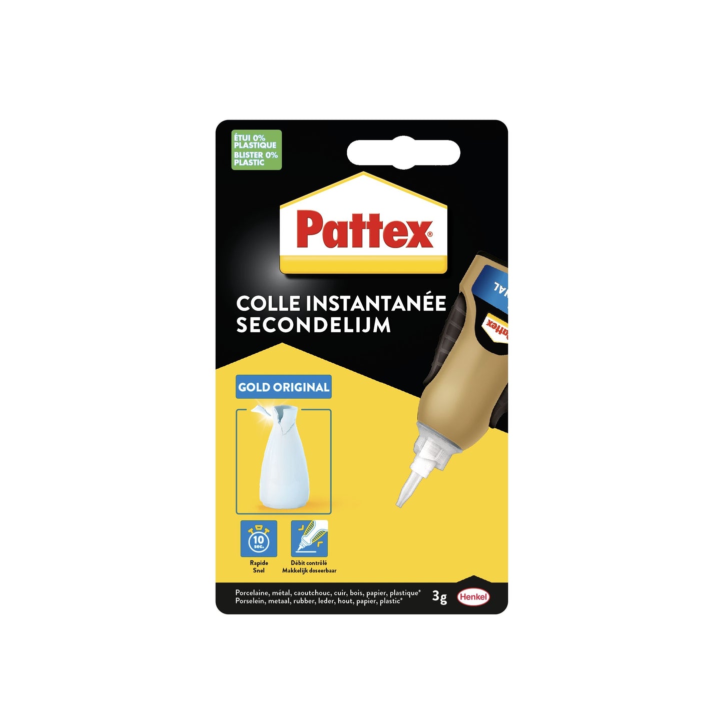 Pattex - Secondelijm Gold original tube 3gram op blister | 12 stuks