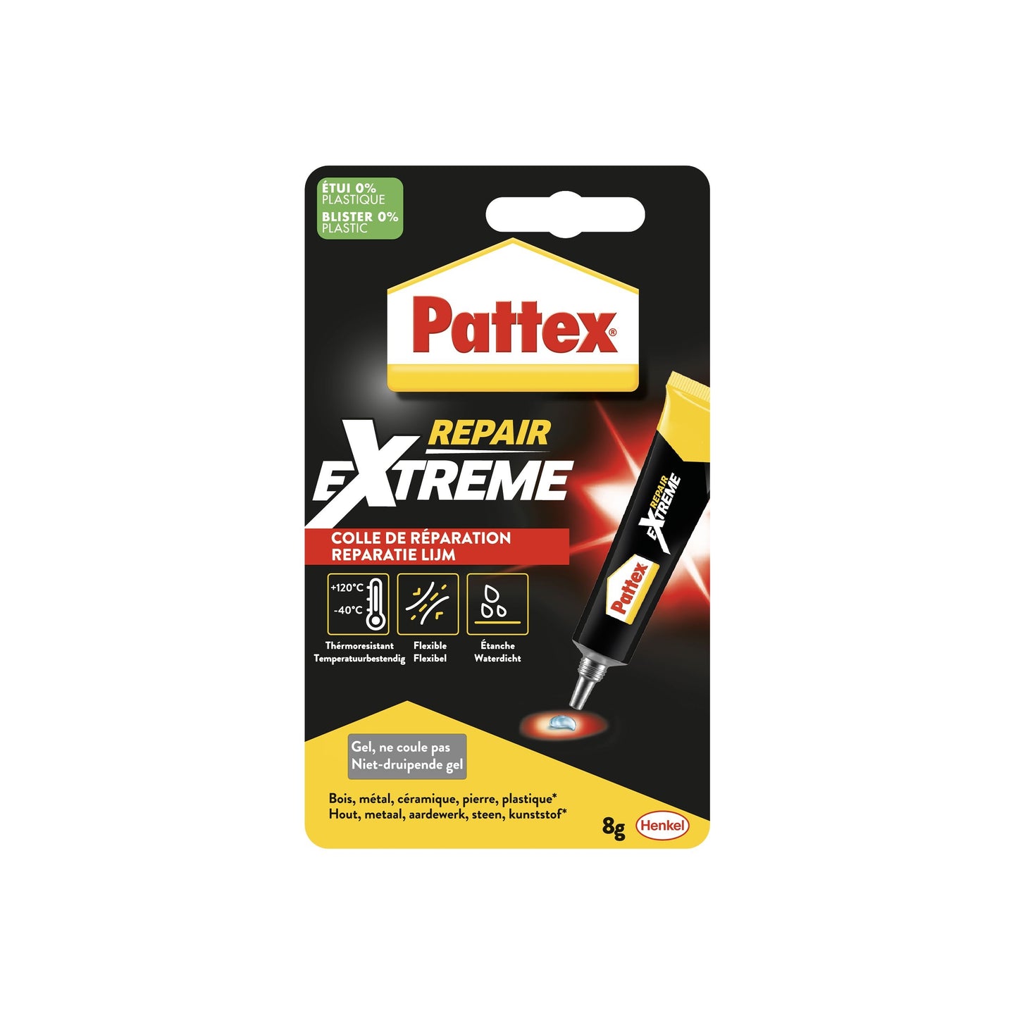 Pattex - Alleslijm Repair Extreme tube 8 gram op blister | 12 stuks