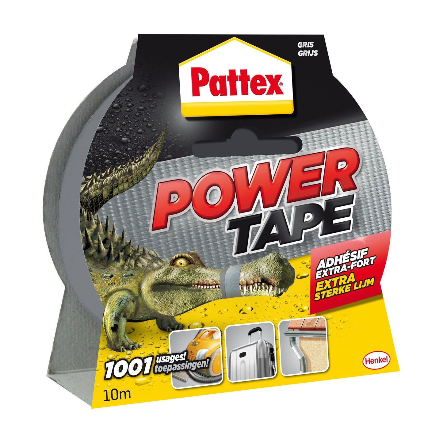 Pattex - Plakband 50mmx10m power e grijs