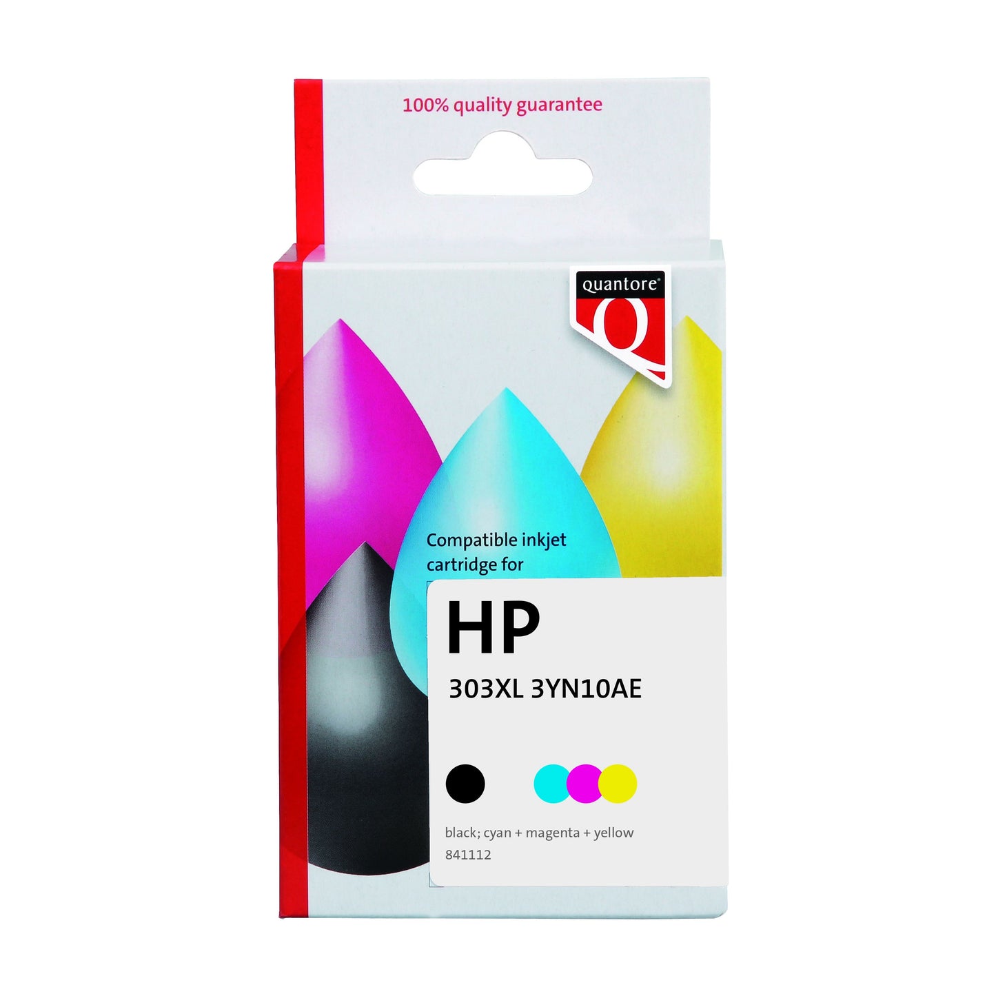 Quantore - Ink cartridge alternative for 3YN10AE 303XL black + 3 colors