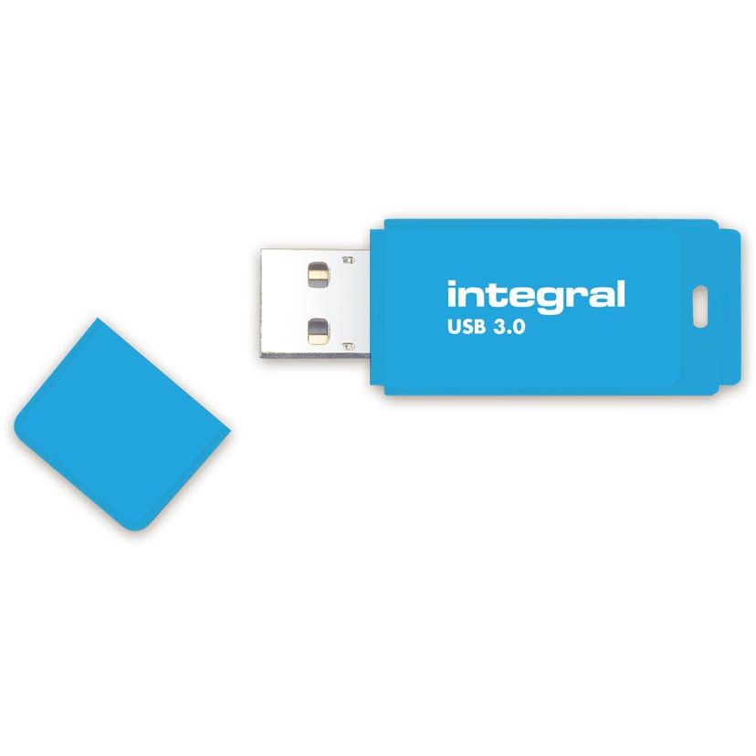 Integral - Neon USB 3.0 stick, 16 GB, blauw