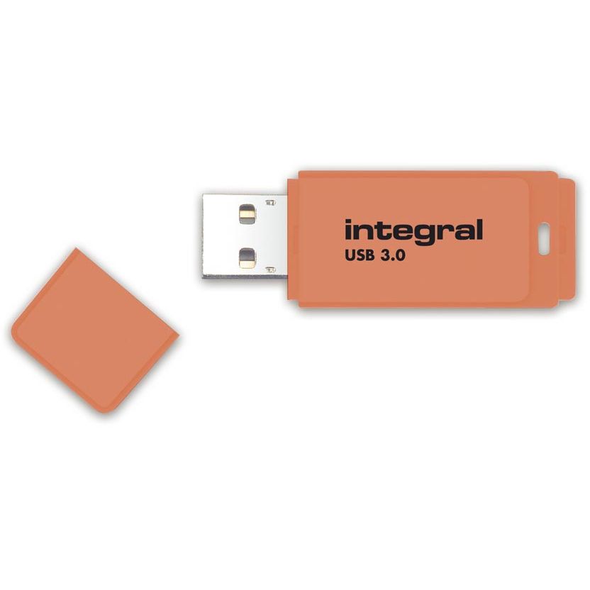 Integral - Neon USB 3.0 stick, 16 GB, oranje